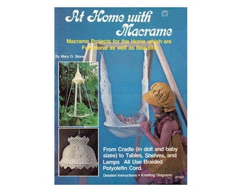 En casa con macramé - Patrones de macramé vintage (descarga instantánea en PDF, 24 páginas)