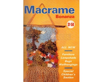 Macramé Bonanza - motifs macramé vintage des années 70 Téléchargement instantané PDF 68 pages