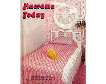 Macramé Today - 14 motifs en macramé vintage des années 70 Téléchargement instantané au format PDF 24 pages