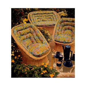 Instructions For Vintage 70s Comfortable Chair Cushions - Instant Download PDF 3 Pages