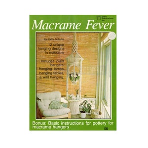 Macrame Fever - Vintage anni &#39;70 - 11 modelli Macrame Download istantaneo PDF 24 pagine