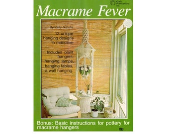 Macrame Fever - Vintage 70s - 11 Macrame Patterns Instant Download PDF 24 pages