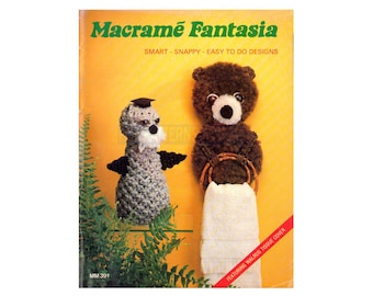 Macramé Fantasia - 10 motifs en macramé vintage Téléchargement instantané au format PDF 16 pages