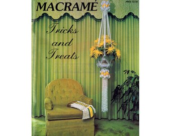 Trucs et friandises en macramé - 22 motifs en macramé vintage des années 70 Téléchargement instantané au format PDF 24 pages