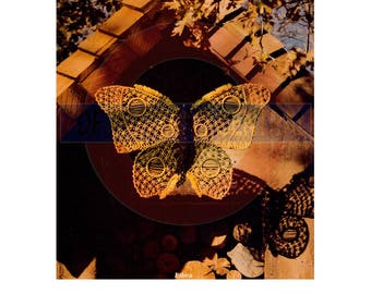 Vintage 70s Macrame Libra Butterfly Pattern Instant Download PDF 2 pages plus additional Basic Knots and Techniques file