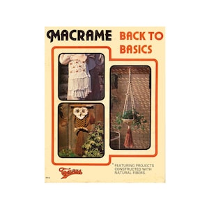 Macrame Back to Basics - 6 vintage 70er Makramee Anleitungen Instant Download PDF 16 Seiten
