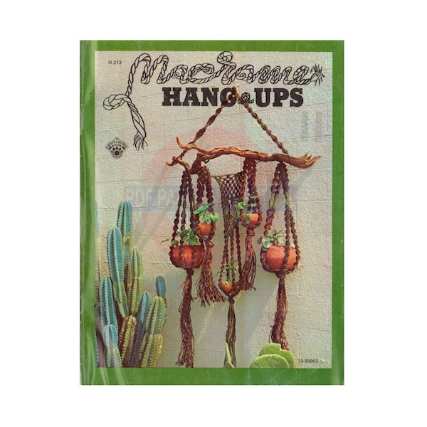 Macramé hangers - vintage macramé plantenhanger patronen pdf direct te downloaden 24 pagina's