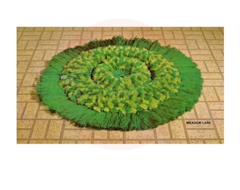 Vintage 70s Meadow Lark Macrame Rug Pattern Instant Download PDF 1.5 pages plus additional Knots and Techniques file