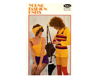 Patons Book 309 1970s Knitted Hot Pants and Jumpers Instant Download PDF 20 pages