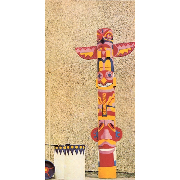 Cardboard Totem Pole Top Instant Download PDF 2 pages