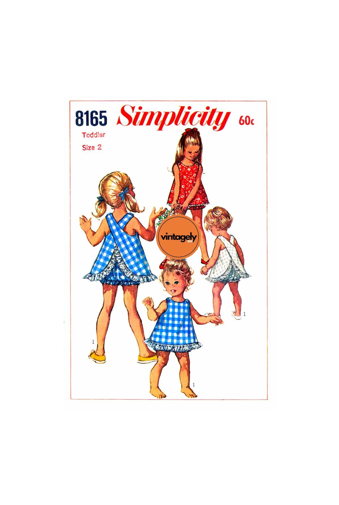 PDF INSTANT DOWNLOAD: 60s Baby's Top and Bloomers, Size 2