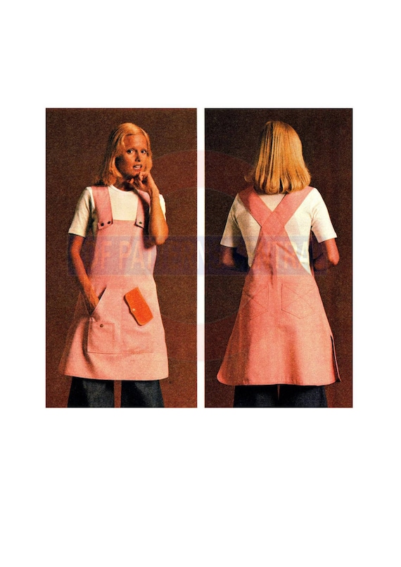 Cross Back Apron Pattern XS-3XL, Criss Cross Apron, Pinafore Apron