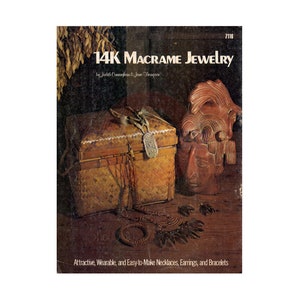 14K Macramé Jewelry Vintage Macrame Jewelry Patterns Instant Download PDF 24 pages