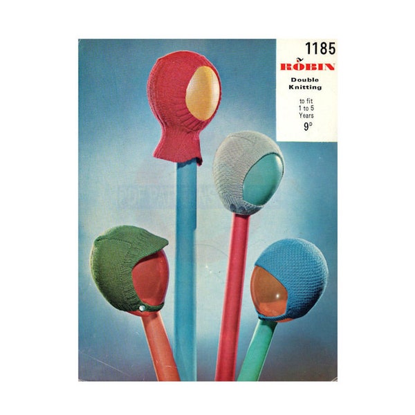 Robin 1185 Vier jaren 50 kinderskihelmpatronen Instant download pdf 4 pagina's