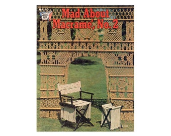 マクラメに夢中 No. 2 - 70年代のヴィンテージマクラメパターン 即時ダウンロード PDF 16ページ