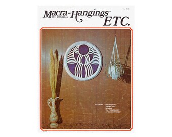 Macra-Hangings ETC. - Vintage 70s Macrame Guide With Patterns PDF 24 pages