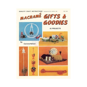 Makramee Geschenke & Leckereien - 45 vintage Makramee Muster Sofort Download PDF 32 Seiten