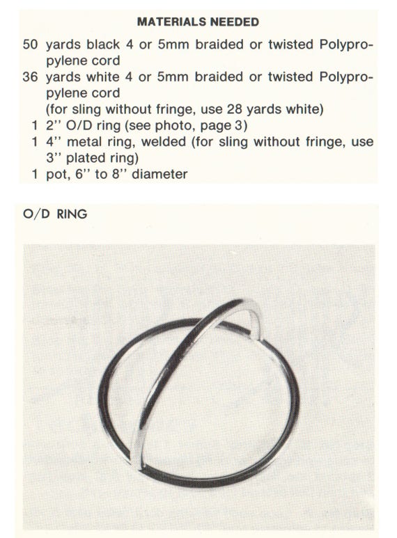 Vintage 70s Oasis Macrame Plant Hanger Pattern Instant Download PDF 2 pages plus additional Knots and Techniques file