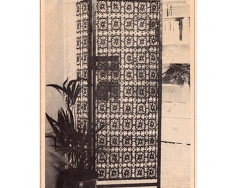 Vintage 70er Jahre Raumteiler Schnittmuster Sofort-Download PDF 1 Seite