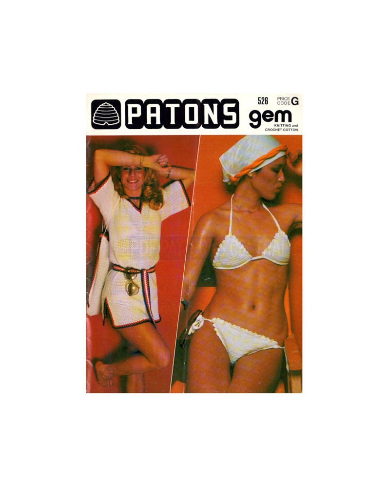 Patons 526 70s Knitting and Crocheting Patterns for Bikinis and Cover-ups Instant Download PDF 20 pages image 1