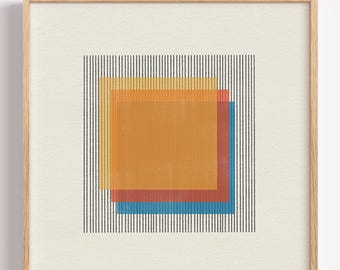 Organic Form No.1 | Framed Woodblock Art Print | Modernist Geometric Wall Decor