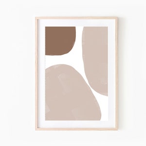 Boho Modern Art Print: Earthy Organic Shapes (Digital Download)