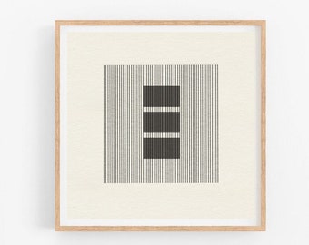 Sripes, Woodblock Style, Paper Texture, Modern Minimalist, Geometric Wall Art, Modernism Inspiration, Mid Century Modern, Woodblock, Japandi