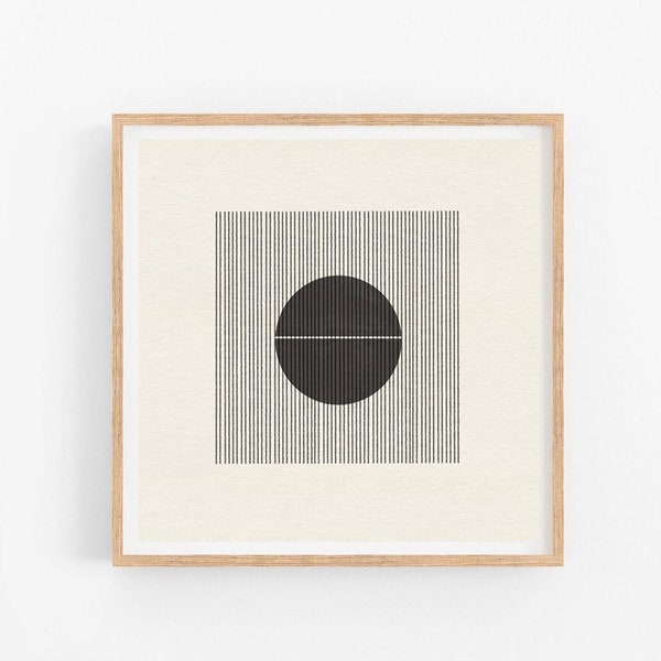 Japandi, Woodblock Style, Paper Texture, Modern Minimalist, Geometric Wall Art, Modernism Inspiration, Mid Century Modern, Woodblock