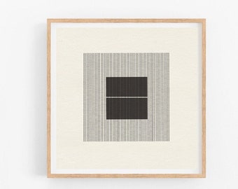 Mid Century, Woodblock Style, Paper Texture, Modern Minimalist, Geometric Wall Art, Modernism Inspiration, Japandi, Woodblock, Modern Japan