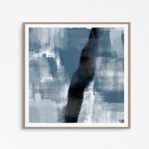 Printable art, Indigo Print, Navy Blue Artwork, Indigo Abstract Print, Brushstroke Print, Indigo Wall Art, Abstract Print, Printable Poster