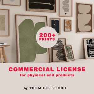 Conjunto de 200 impressões com licença comercial | Pacote para toda a loja | Arte de parede moderna | Galeria maximalista | Pôster para impressão, licença de produto físico