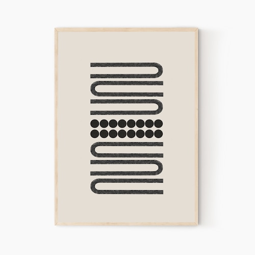 MCM Printable Wall Art Minimalist Downloadable Poster Black | Etsy