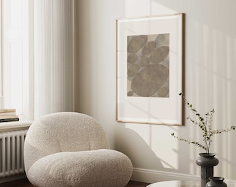 Japandi Geometric Art Print: Zen Minimalist Decor (Instant Download)