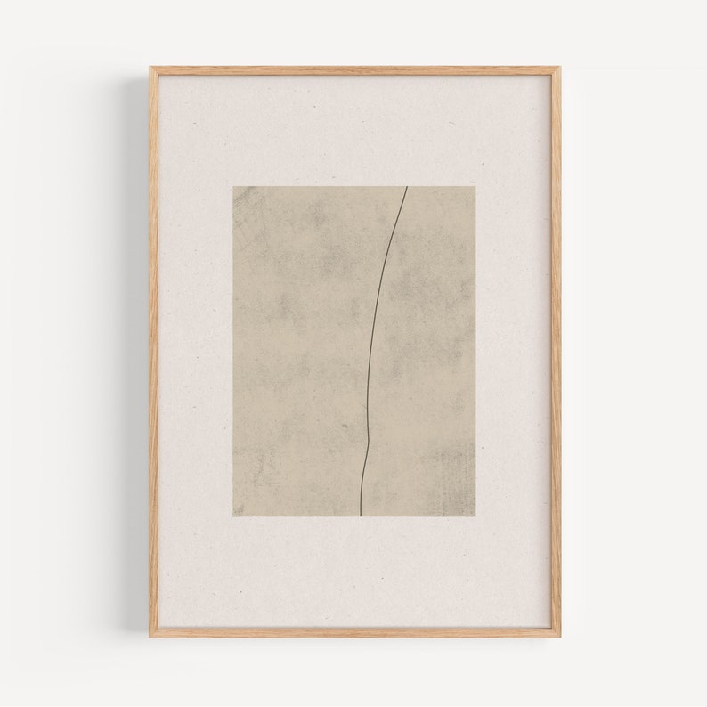 Japandi Geometriskt konsttryck: Minimalistisk skandinavisk inredning (Direkt nedladdning) bild 4