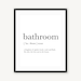 Bathroom Signs, Bathroom Wall Art, Bathroom Art, Bathroom Poster, Rustic Bathroom, Funny bathroom signs, Printables, Definition Decor,