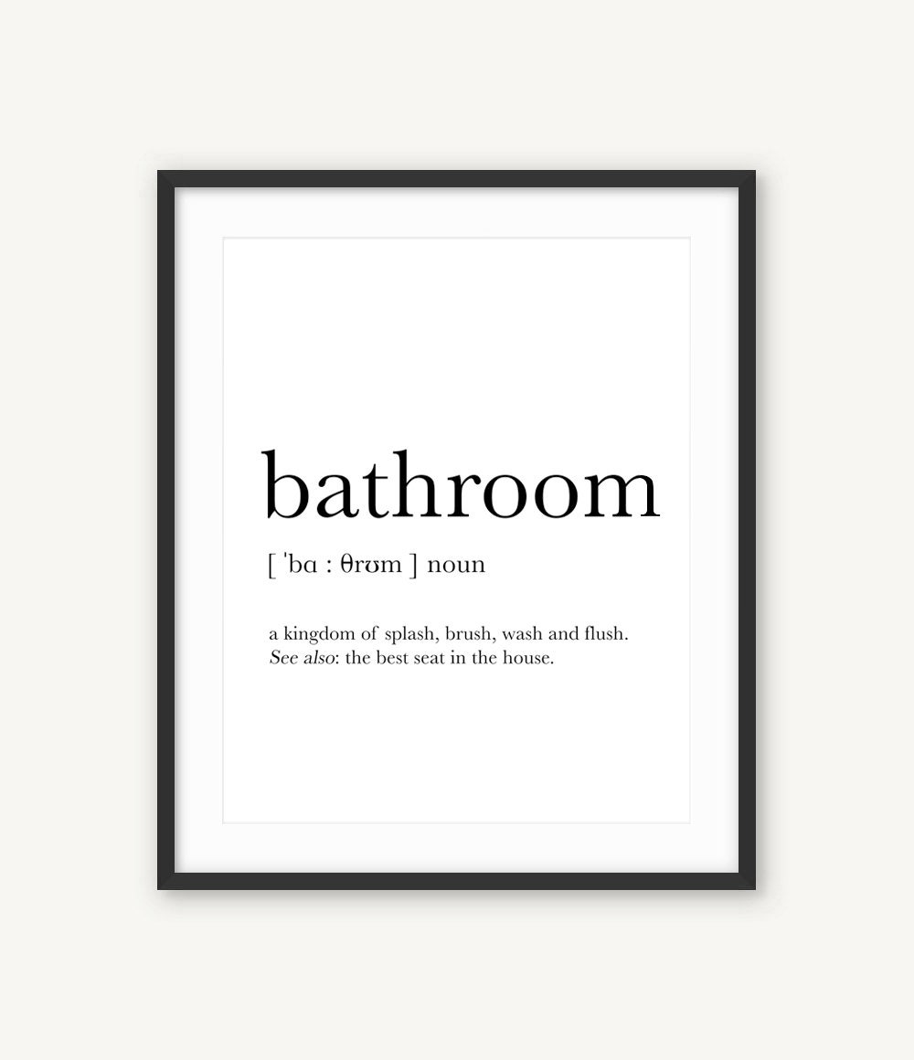 Digital Prints Poster guest loo bathroom poster bathroom definition