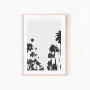 California Palm Tree Print: Coastal Wall Art, Living Room Decor