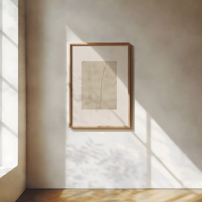 Japandi Geometriskt konsttryck: Minimalistisk skandinavisk inredning (Direkt nedladdning) bild 8