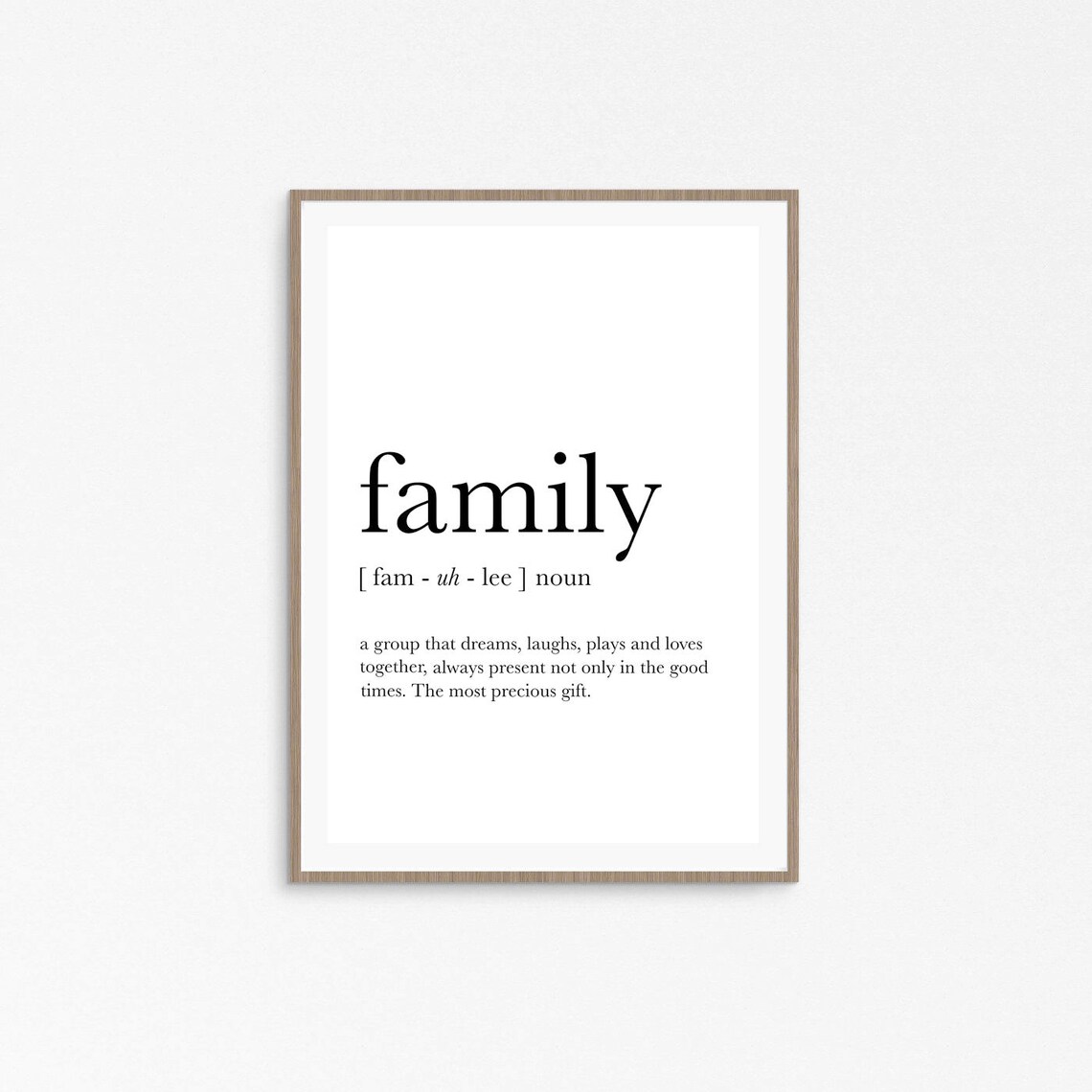 Family wall art Family definition Funny definition art Etsy