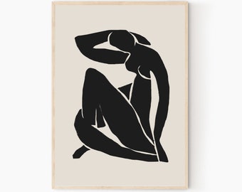 Henri Matisse, Nude Black Poster, Matisse Art Print, Printable Wall Art, Hight Quality Print, Matisse Black Nude, Matisse Art Poster