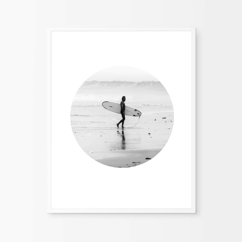 Set of 3 wall art Black and white set of 3 Beach Art Palm Etsy