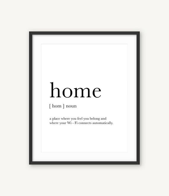 Definition Sign Download Definition Dictionary Print Modern Etsy
