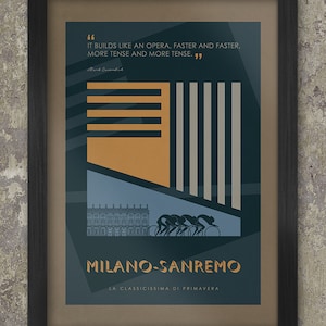 Milan San Remo Cycling Poster - The Monuments Cycling Poster