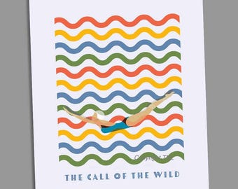 Call of the Wild - A6 Wild Swimming Greeting Card