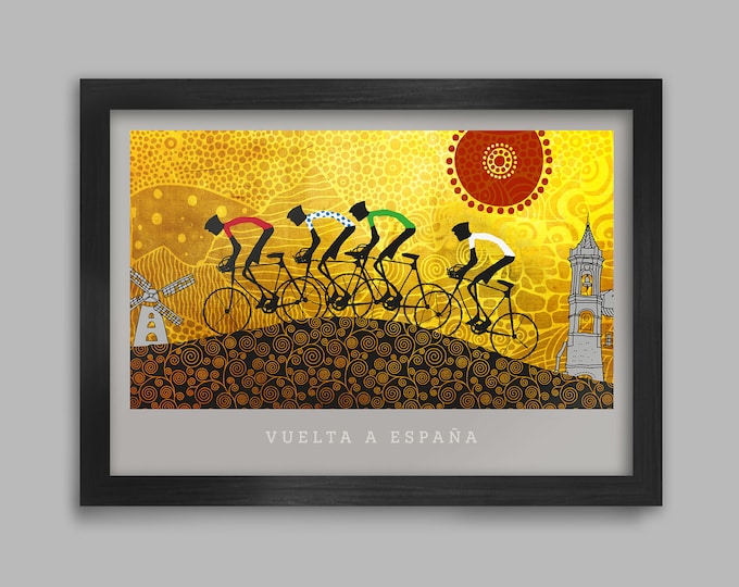 Vuelta a España, La Mancha - Cycling Poster Print