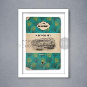 Mevagissey Kernow Style de couverture de livre classique Impression d&#39;affiche