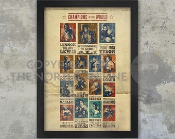Champions of the world boxing poster