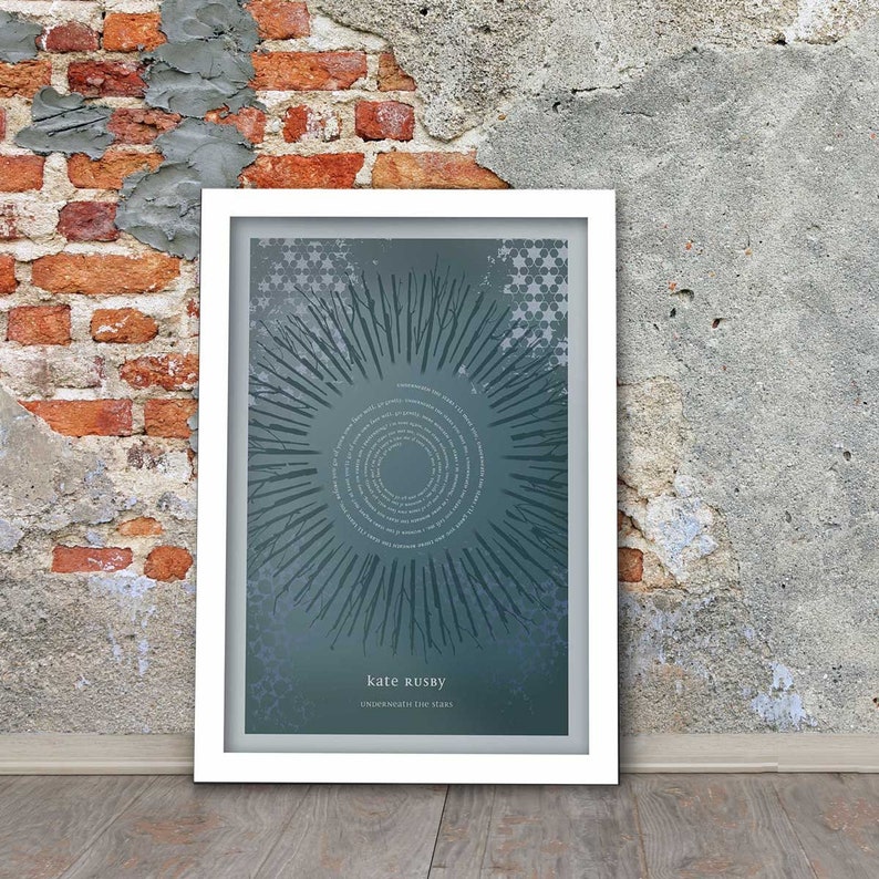 Kate Rusby Underneath the Stars stone Blue Poster Print Etsy