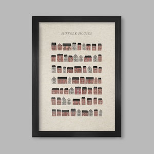 Suffolk Pink - Suffolk Houses Poster print