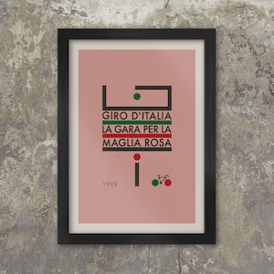Giro d&#39;Italia Futurismo Retro Cycling Poster
